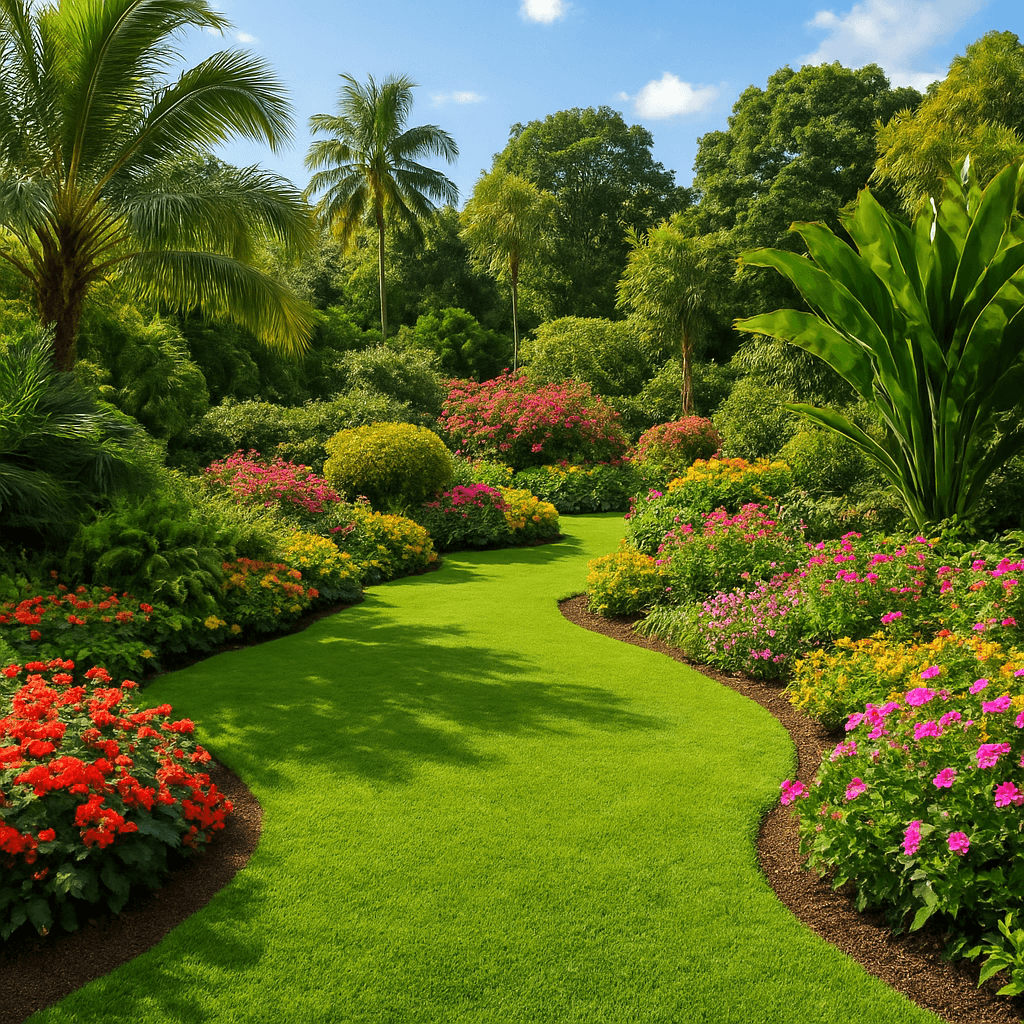 Lush landscape design