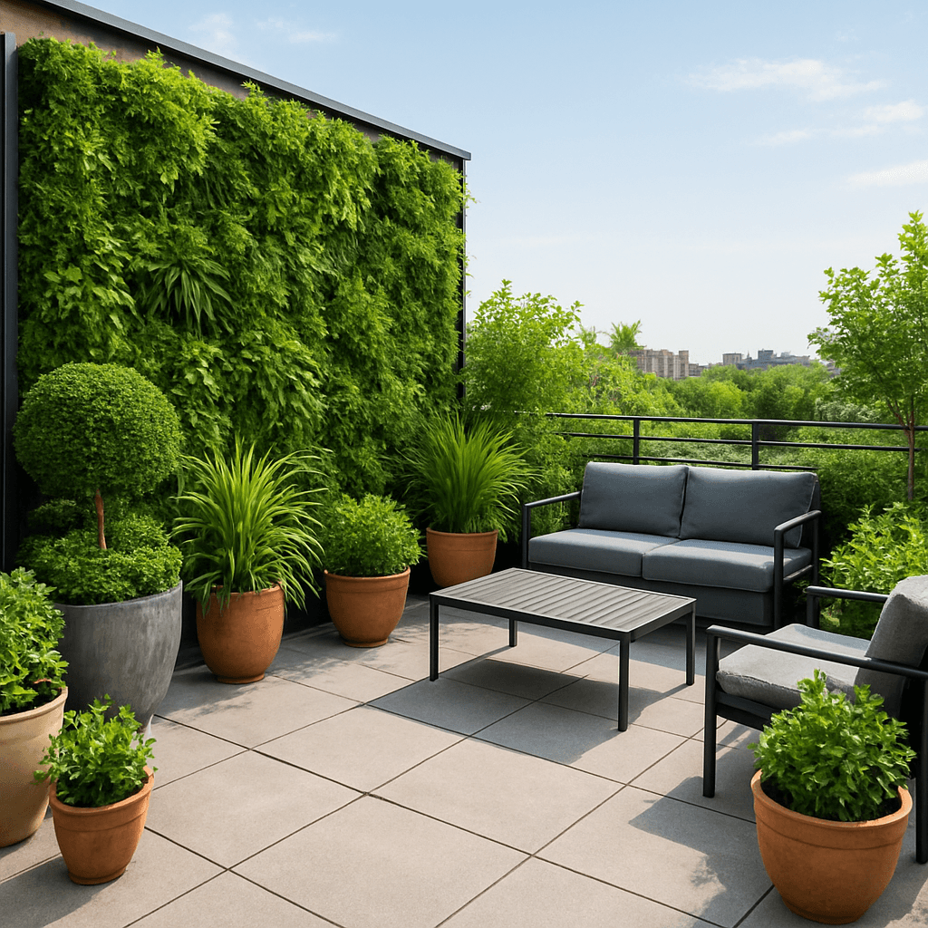 Modern terrace garden